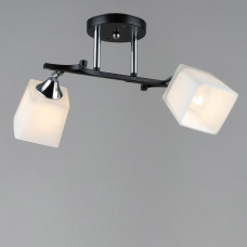 Люстра стельова Light House SRS-19069/2 BK+CH чорна + хром, плафон білий 