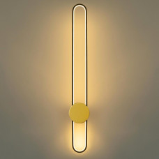 Настінний світильник світлодіодний Бра Light House SY-19088/900A BK+PLG 900*90*60 38W золото + чорний 