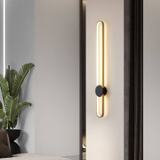 Настінний світильник світлодіодний Бра Light House SY-19088/900B PLG+BK 900*90*60 38W чорний + золото