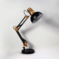 Настільна лампа офісна Light House TY-19091 BK L150*W150*H600 чорна із золотом