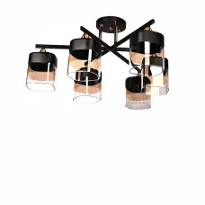 Стельова люстра Light House SR-19103/6 BK+CR D620*H280 чорний + золото