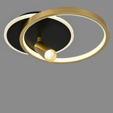 Люстра стельова світлодіодна LED Light House SY-19098/R1 PLG+BK 350*300*90 56+10W, колір чорний + золото