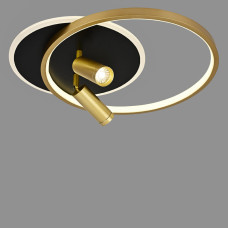 Люстра стельова світлодіодна LED Light House SY-19098/R2 PLG+BK 450*400*90 70+20W, колір чорний + золото