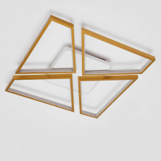 Люстра стельова світлодіодна LED Light House SY-19100/S PLG+WH 490*490*60 164W, колір білий + золото