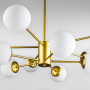 Зображення Люстра стельова молекула Light House DL-19104/10 золото, плафон білий  ИМ Light-Deco 1 