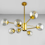 Зображення Люстра стельова молекула Light House DL-19105/8 золото, плафон прозорий ИМ Light-Deco 