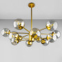 Зображення Люстра стельова молекула Light House DL-19106/12 золото, плафон прозорий  ИМ Light-Deco 