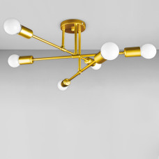 Люстра стельова без плафонів Light House DL-19107/6 золото