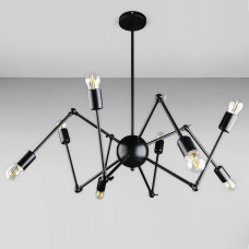 Люстра стельова без плафонів Light House DL-19108/8 чорна