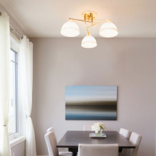 Люстра стельова Light House SRS-19018/3 золото, плафони білі