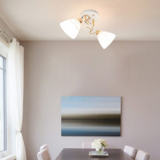 Люстра стельова Light House SRS-19019/2 біла із золотом