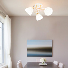 Люстра стельова Light House SRS-19019/3 біла із золотом