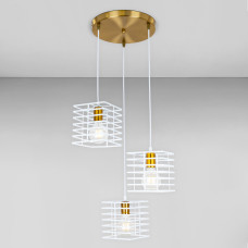 Люстра підвісна Light House LS-18590F-3 BRZ+WH (300) бронза + білий