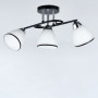 Зображення Люстра стельова Light House SRS-19125/3 чорна + хром, плафон білий  ИМ Light-Deco 