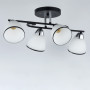 Зображення Люстра стельова Light House SRS-19125/4 чорна + хром, плафон білий ИМ Light-Deco 