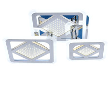 Люстра потолочная светодиодная акриловая LED Light House SRS-19127/3A CR (BL+YL) 98W+42W, цвет хром