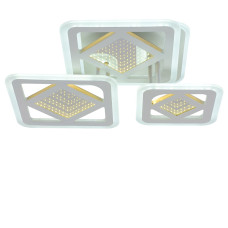Люстра потолочная светодиодная акриловая LED Light House SRS-19127/3A WH (BL+YL) 98W+42W, цвет белый