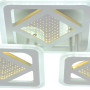 Изображение Люстра потолочная светодиодная акриловая LED Light House SRS-19127/3A WH (BL+YL) 98W+42W, цвет белый ИМ Light-Deco 3 
