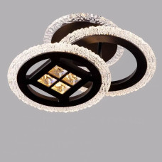 Люстра стельова світлодіодна LED без пульта Light House SC-18240/2C BK 46W+14W 3000-6500K  290*200*120, колір чорний