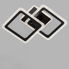 Люстра стельова світлодіодна LED без пульта Light House SC-19135/2C BK 3000-6500K 52W+18W 460*310*120, колір чорний