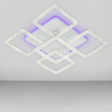 Люстра стельова світлодіодна LED Light House SC-19138/4+1C WH+PK/BU/PL 160W+34W 2.4G 610*610*160, колір білий