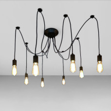 Люстра підвісна павук Light House LS-18140-8 (2м) BK чорна
