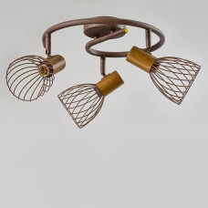 Люстра стельова Light House C19140-3 CRG 50*50*21 E14 коричнева