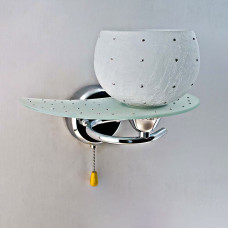 Настінний світильник Бра Light House SU-19149/1W CR WT хром, плафон білий з малюнком