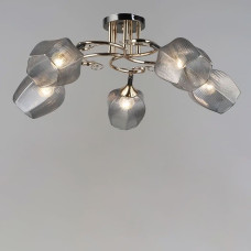 Люстра стельова Light House SR-19160/5 FGD+BCH D660*H250 E27 чорний + золото