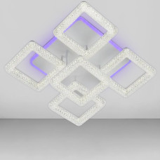 Люстра стельова світлодіодна LED Light House SC-19168/4+1C WH+PK/BU/PL 80W+26W 2.4G 470*470*160, колір білий