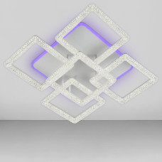 Люстра стельова світлодіодна LED Light House SC-19169/4+1C WH+PK/BU/PL 160W+34W 2.4G 640*640*160, колір білий