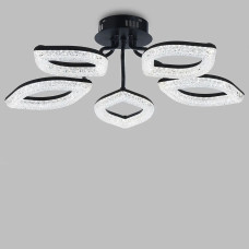 Люстра стельова світлодіодна LED Light House SC-19171/5C BK D670*170 2.4G 80W колір чорний