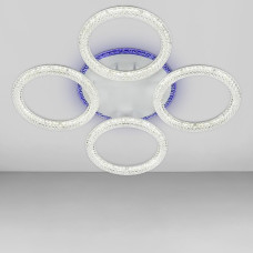 Люстра стельова світлодіодна LED Light House SC-19172/4C WH+PK/BU/PL 128W+20W 2.4G Ф680*100, колір білий