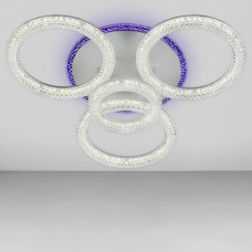 Люстра стельова світлодіодна LED Light House SC-19173/3+1C WH+PK/BU/PL 114W+20W 2.4G Ф620*160, колір білий