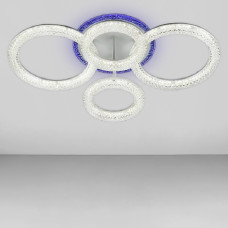 Люстра світлодіодна LED Light House SC-19174/2+2C WH+PK/BU/PL 100W+16W 2.4G Ф600*160, колір білий