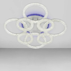 Люстра стельова світлодіодна LED Light House SC-19174/4+4C WH+PK/BU/PL 200W+20W 2.4G Ф680*160, колір білий