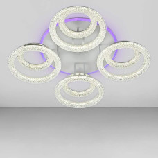 Люстра стельова світлодіодна LED Light House SC-19174B/4+4C WH+PK/BU/PL 200W+28W 2.4G Ф690*160, колір білий