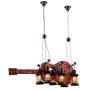 Зображення Люстра підвісна дерев'яна Light House SRS-16342-6 коричневийИМ Light-Deco