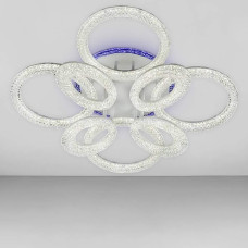 Люстра стельова світлодіодна LED Light House SC-19176/4+4C WH+PK/BU/PL 208W+20W 2.4G Ф680*160, колір білий