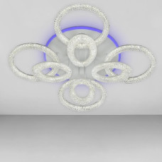 Люстра стельова світлодіодна LED Light House SC-19176A/4+4C WH+PK/BU/PL 208W+28W 2.4G 740*160, колір білий
