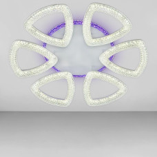 Люстра стельова світлодіодна LED Light House SC-19177/6C WH+PK/BU/PL 96W+10W 2.4G D560*100, колір білий