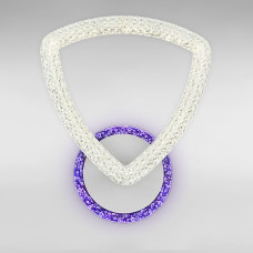 Настінний світильник світлодіодний Бра Light House SC-19178/1W WH+PK/BU/PL 28W+4W 323*277*100 білий