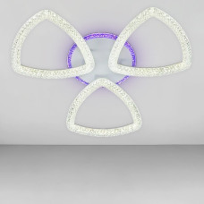 Люстра стельова світлодіодна LED Light House SC-19178/3C WH+PK/BU/PL 84W+8W 2.4G D620*100, колір білий