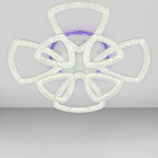 Люстра стельова світлодіодна LED Light House SC-19179/4+4C WH+PK/BU/PL 176W+10W 2.4G D690*160, колір білий