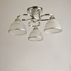 Люстра стельова Light House SH-19184/3 CR 480*480*220 E27*3 хром, плафон білий