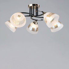 Люстра стельова Light House SR-19195/5 FGD+BK D620*H255 E27 золото + чорний