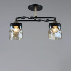 Люстра стельова Light House SR-19197/2 BK+FGD L410*W120*H270 E27 чорний + золото