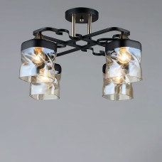 Люстра стельова Light House SR-19197/4 BK+FGD D480*H270 E27 чорний + золото