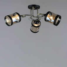 Люстра стельова Light House SR-19199/3 AB+BK D560*H240 E27 бронза + чорний