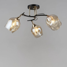 Люстра стельова Light House SR-19202/3 BK+FGD D630*H240 E27 чорний + золото